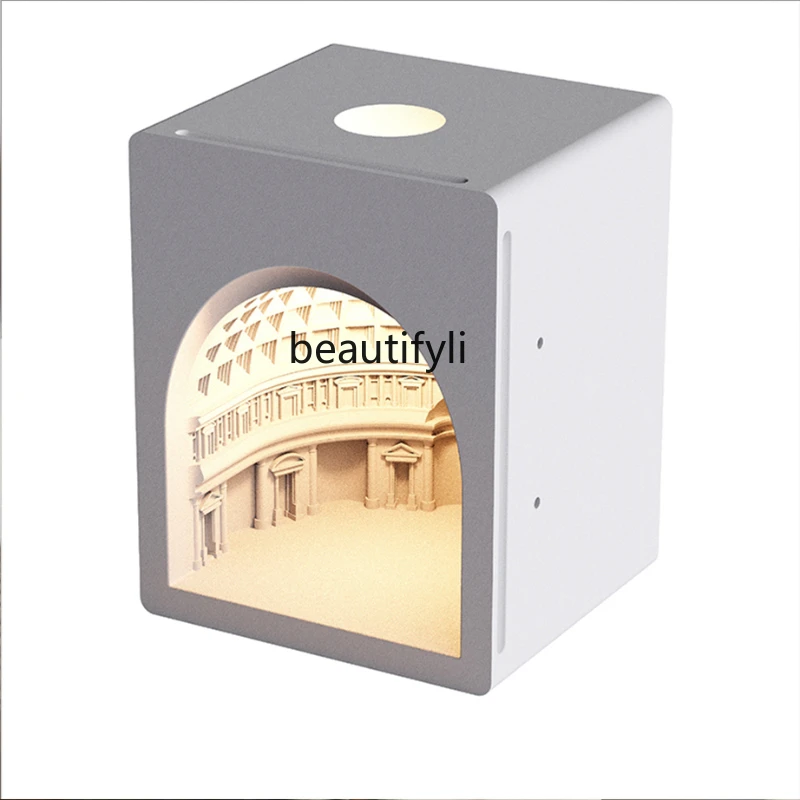 

LBX Induction Night Light Bedside Gypsum Lamp Wall Corner Embedded Wall Lamp B & B Ambience Light