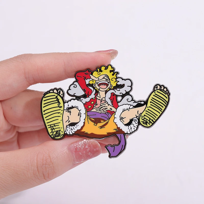 Cartoon Japanese Anime Hard Enamel Pin One Piece Manga Brave Character Brooches Lapel Backpack Badge Jewelry For Fans Friends