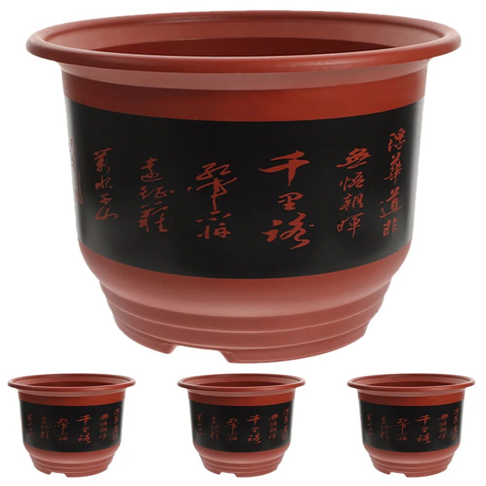 

4 Pcs Plastic Pot Orchid Flower Pots Succulents Garden Planting Household Planters Indoor Plants