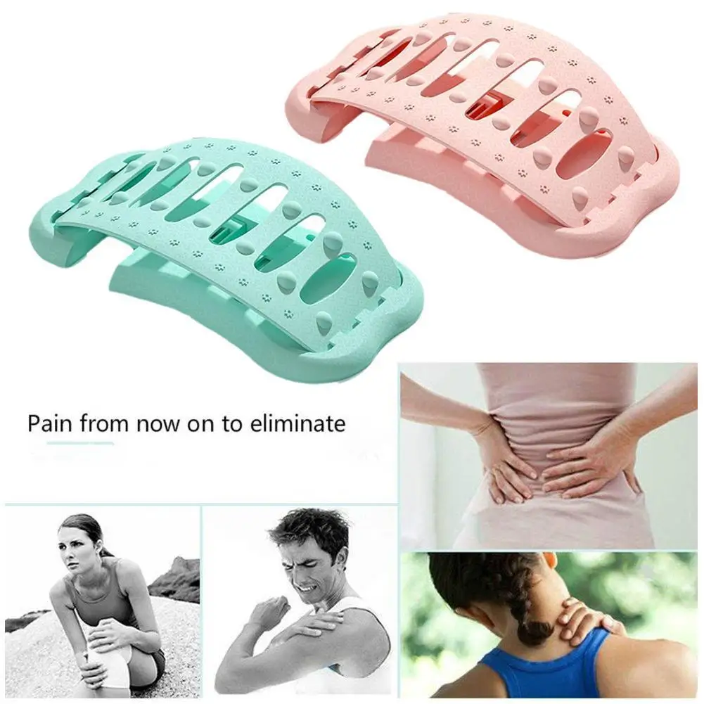 

Adjustable Back Massager Stretcher Waist Neck Stretch Fitness Lumbar Cervical Spine Support Pain Relief Relaxation