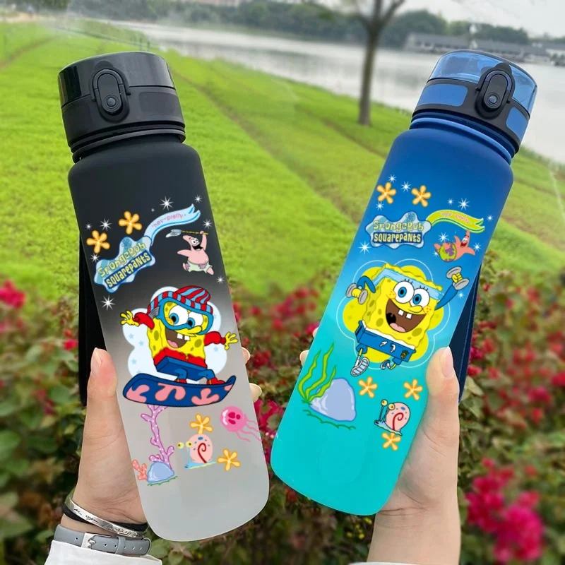 650 мл Губка Боб Квадратные Штаны Фигурка Чашка Для Воды Портативная Детская Спорт