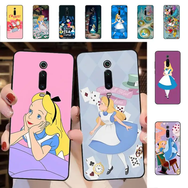

Disney Alice In Wonderland Phone Case for Redmi 5 6 7 8 9 A 5plus K20 4X 6 cover