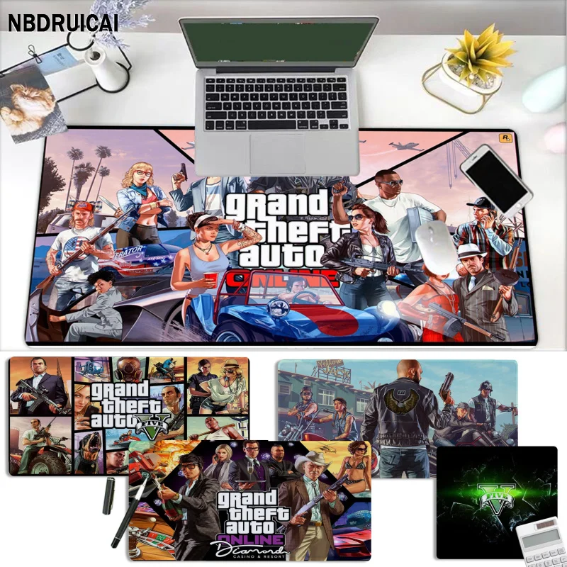 

GTA 5 Grand Theft Auto Video Game New Arrivals Mouse Pad Super Creative INS Tide Large Game Size For Game Keyboard Pad