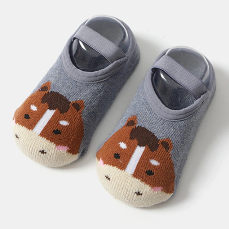 

Женские носки, весенние теплые детские туфли, для ранних прогулок, мягкая подошва, нескользящие носки для пола для мальчиков и девочек 0-18 ме...