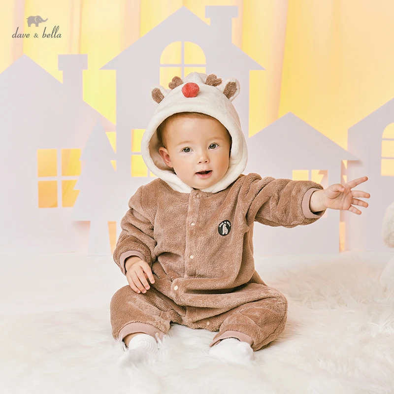 

Dave Bella Newborn Baby Rompers Autumn Winter Warm Baby Boys Costume Baby Girls Clothing Overall Baby Jumpsuits DB4223678