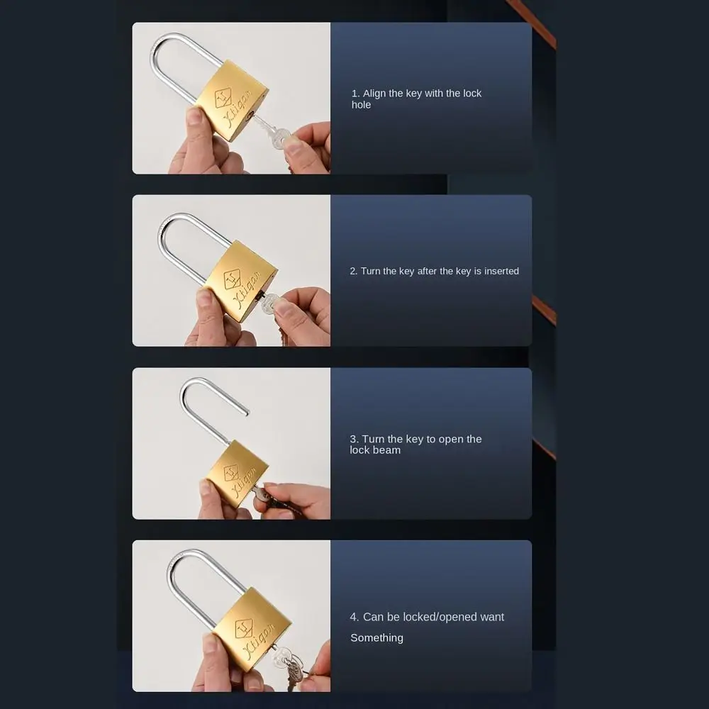 Замок с ключом Latus 3-мя ключами железное защитное устройство для домашнего багажа