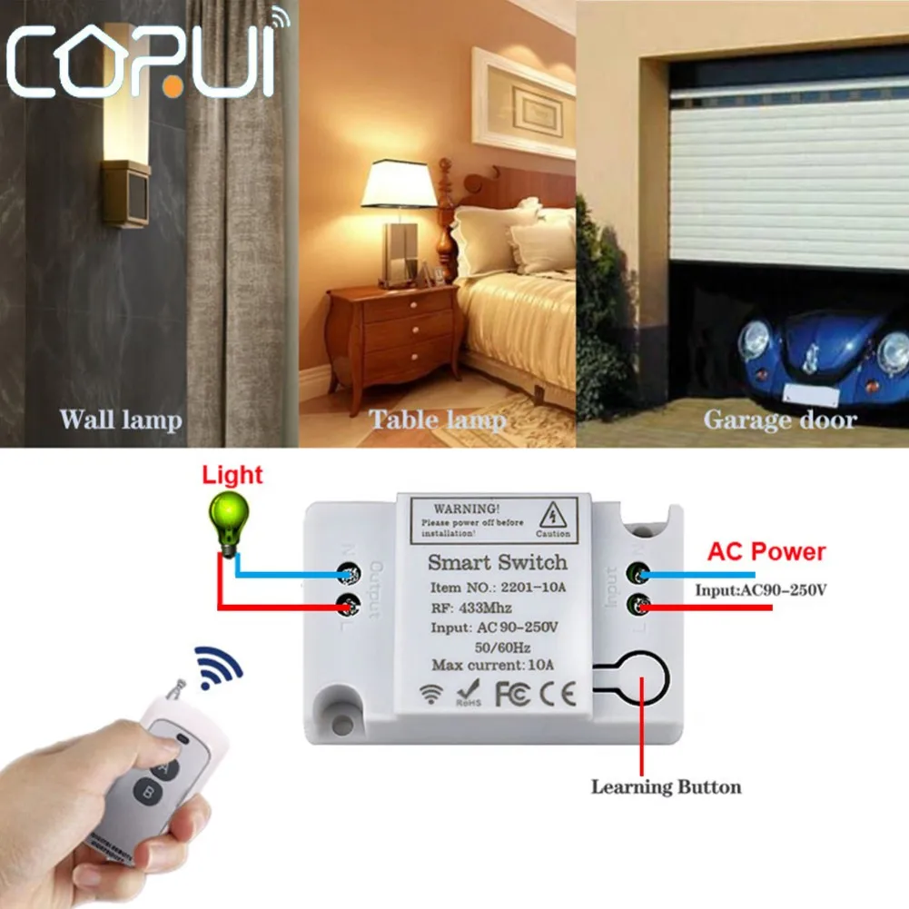 Беспроводной смарт-переключатель CORUI настенный переключатель панель управления