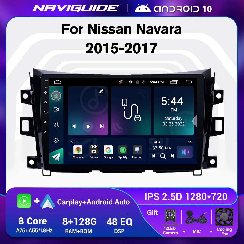 

Автомобильный радиоприемник IDE 8G + 128G Android 10 для Nissan Navara Frontier 2015-2017 GPS 2din 4G Автомагнитола Android Авто Carplay головное устройство