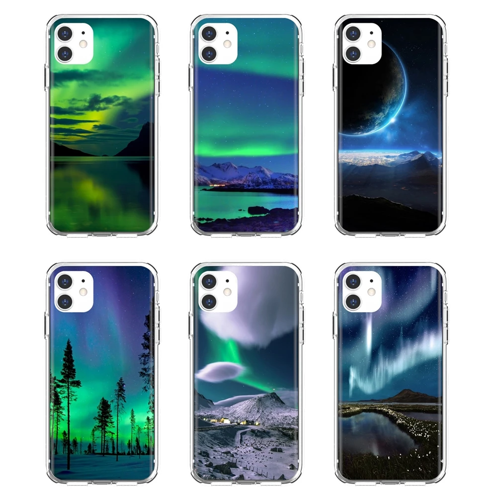 Мягкий прозрачный чехол для iPod Touch 5 6 Xiaomi Redmi S2 Pro 5A Pocophone F1 LG G6 Q6 Q7 G5 Aurora polar lights |