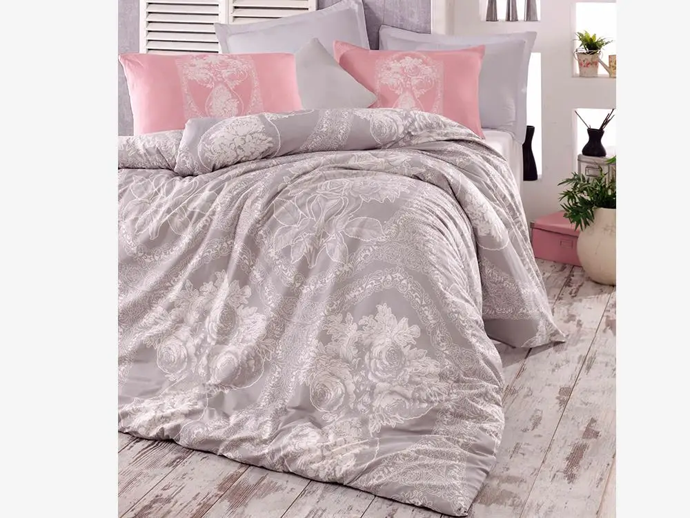 

Madame Lili 100 cotton double duvet cover set gray