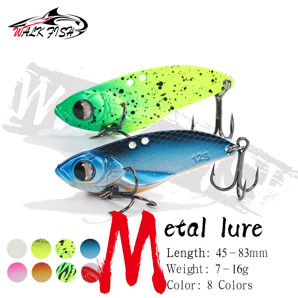 

Loogdeel 1PCS New VIB Lure Metal Jig HardBait 7g 10g 16g Spoon Spinner 3D Eyes Fishing Tackle Swimbait Pesca Bait For Pike