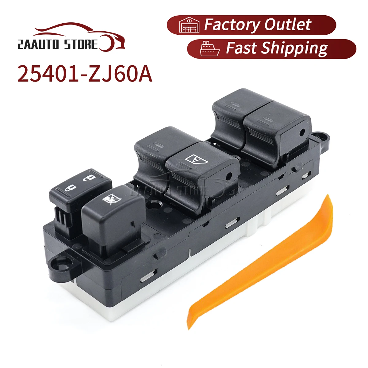 

25401-ZJ60A For Nissan Pathfinder 2005-2007 Sentra 2008-2012 Driver Side Window Control Switch Lock Car Parts 14+3Pins