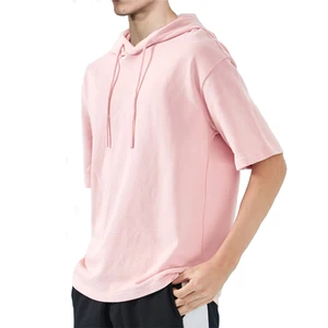 Толстовка мужская с капюшоном, худи на молнии сбоку, в стиле хипстер, хип-хоп, с коротким рукавом, дизайнерское длинное худи с капюшоном