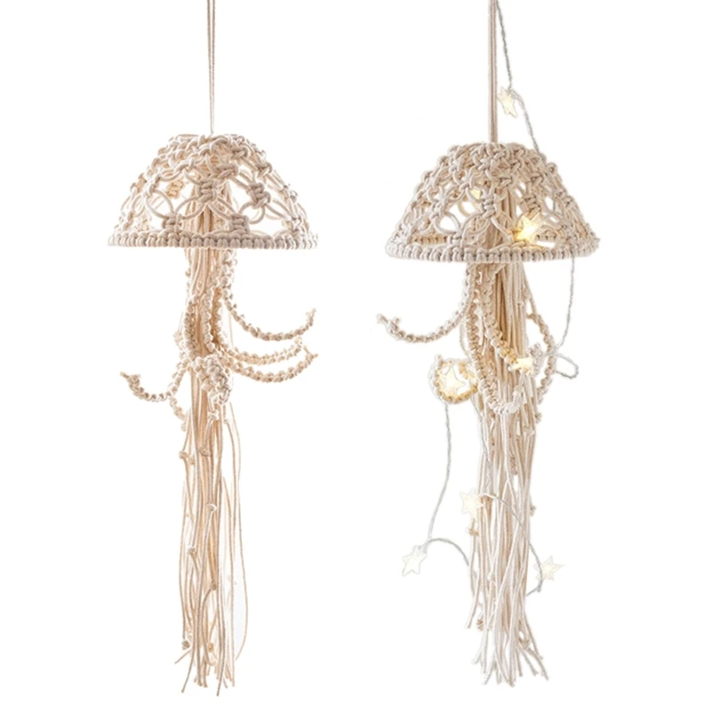 

Хлопковый Тканый гобелен в форме медузы, настенный кулон в стиле бохо, подвесное украшение