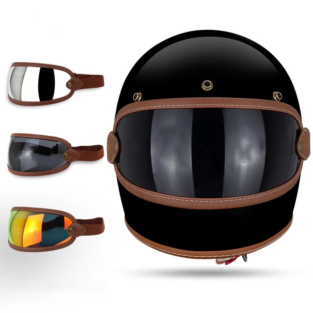 New Helmets Bubble Shield HD Lens Retro Motorcycle Sunglasses Accessories Use For Biltwell Gringo BELL RUBY Helmets Goggles