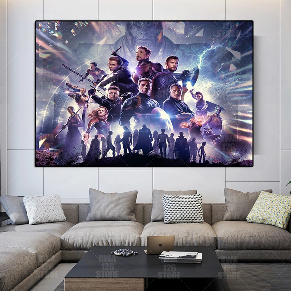 

Marvel Avengers Spiderman Canvas Painting Superhero Movie Poster Print Disney Wall Art Mural Living Kids Room Home Decoration