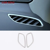 for mitsubishi outlander 2014 15 2016 stainless steel car front small air outlet decoration cover trim styling accessories 2pcs
