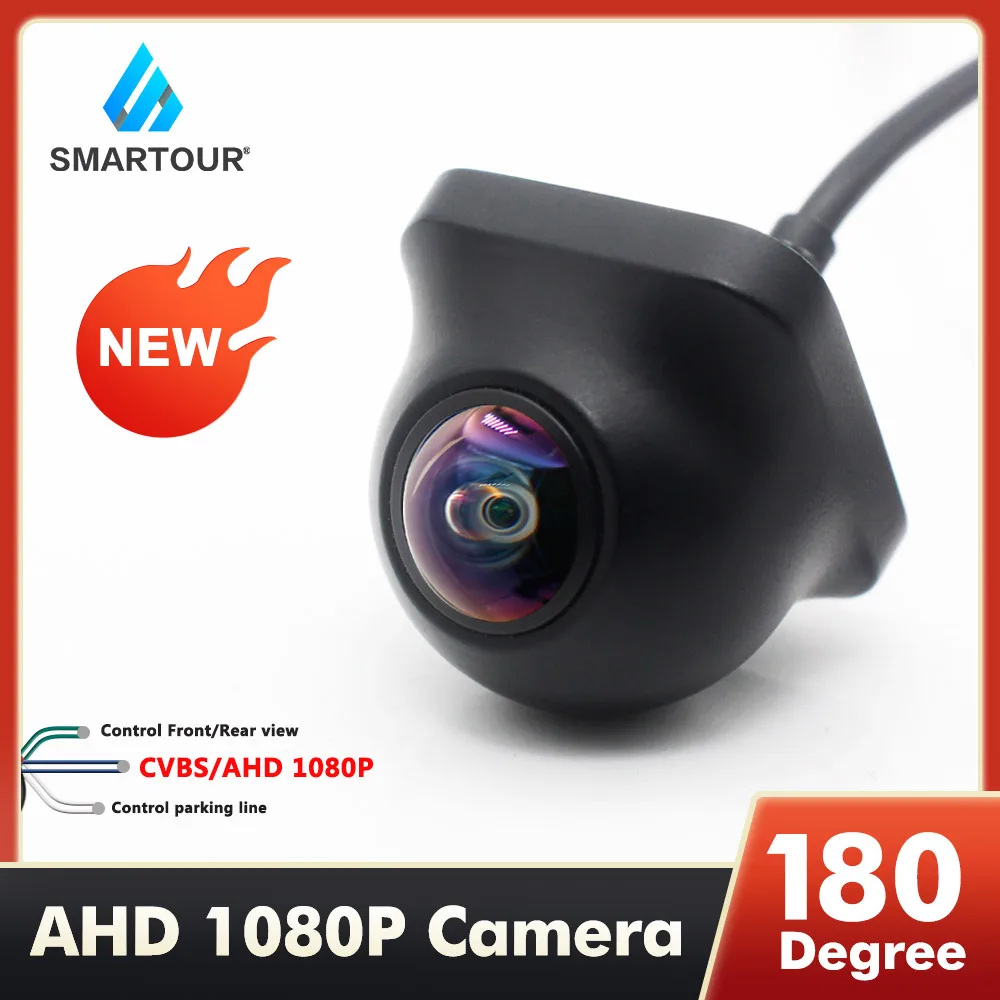 

SMARTOUR 1080P AHD Rear View Camera 180 Deg Fisheye Lens HD Starlight Night Vision Ip68 Waterproof Dustproof Front View Camera