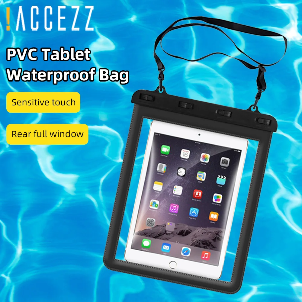 

!ACCEZZ IPX8 Waterproof Pouch Bag 10.5 Inch Swimming Waterproof Tablet Case for iPad Mini Kindle Samsung HUAWEI Underwater Cover