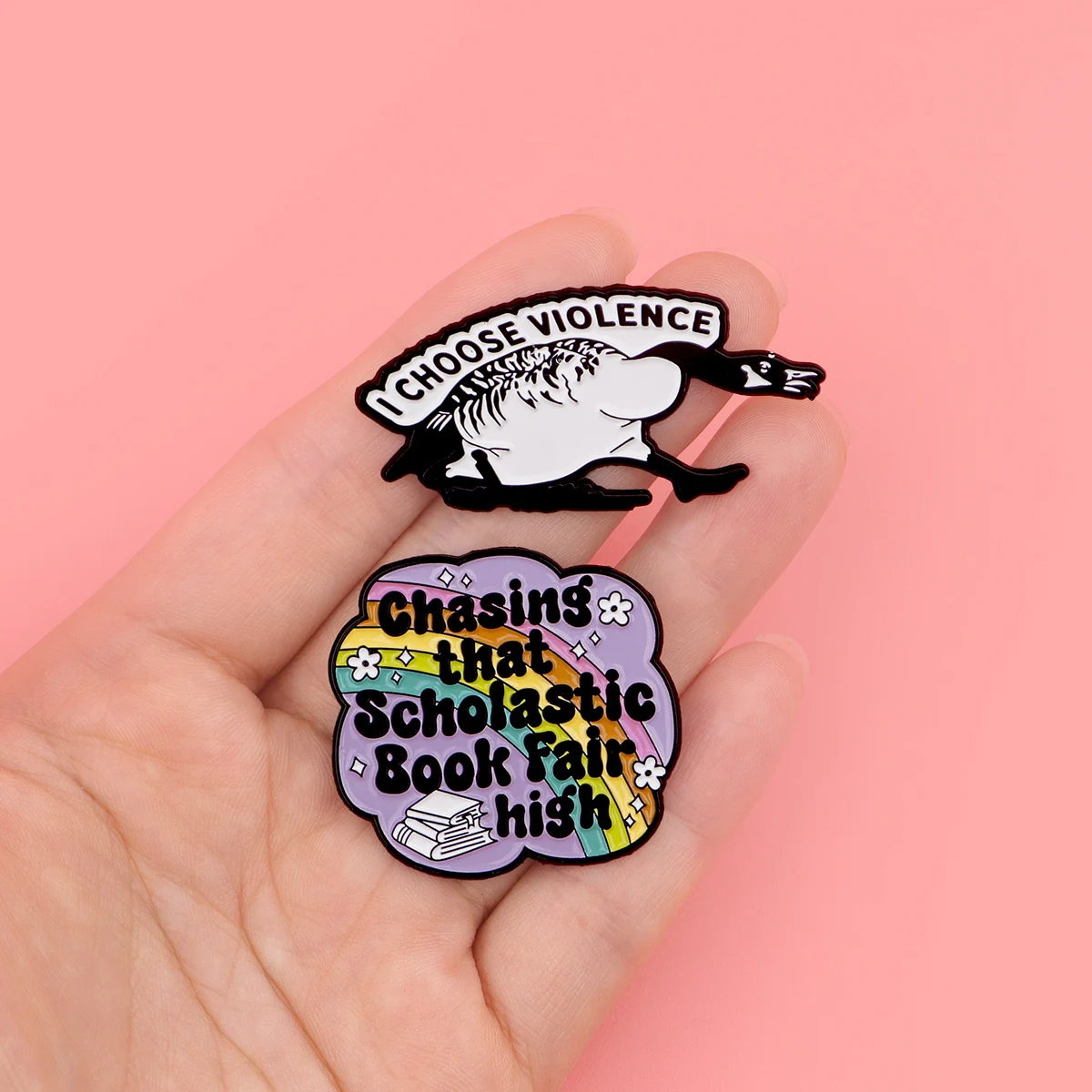 Забавная эмалированная булавка в форме гуся брошь мусора булавки для лацкана