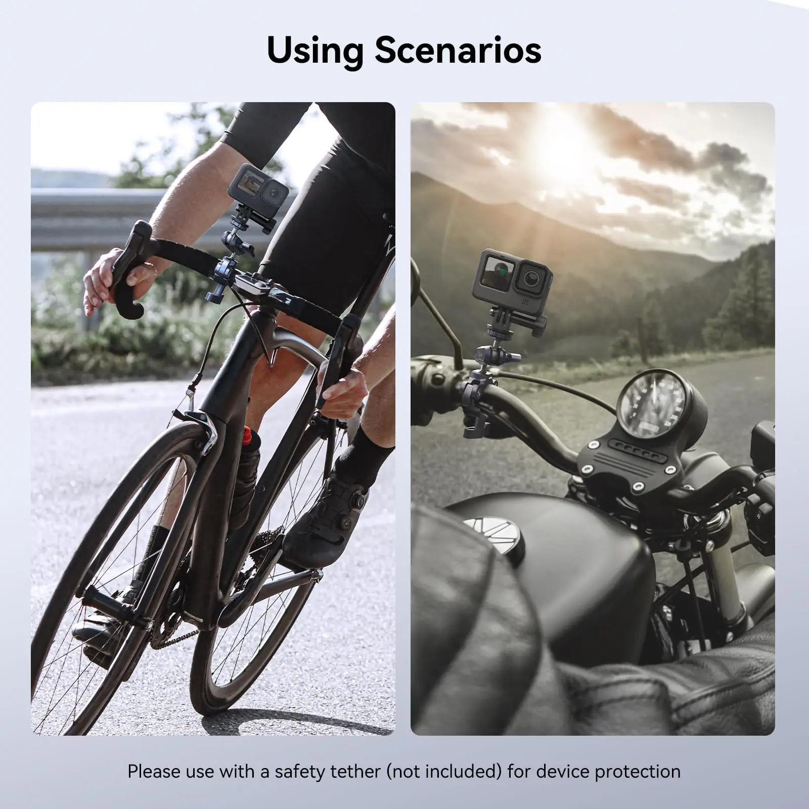 Монтажный зажим SmallRig на руль для экшн-камер GoPro мотоциклов Insta максимальная