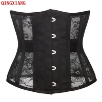 2022 xs 2xl black mesh womens lace body firm shaper breathable 14 pieces steel bone strong bustier back lacing corset