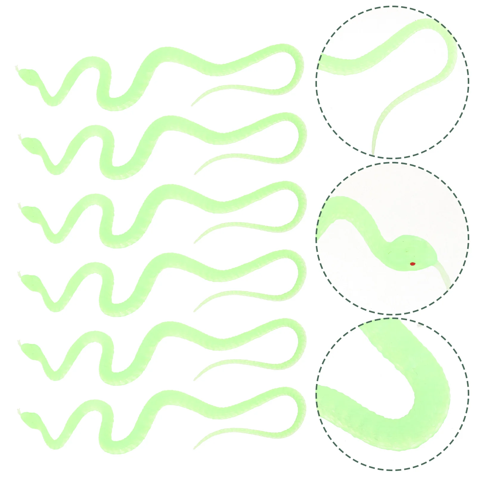 

6Pcs Realistic Vivid Snakes Fake Snakes Prank Snake Small Snake Toys Snake Toy for Prank Toys Kids Party