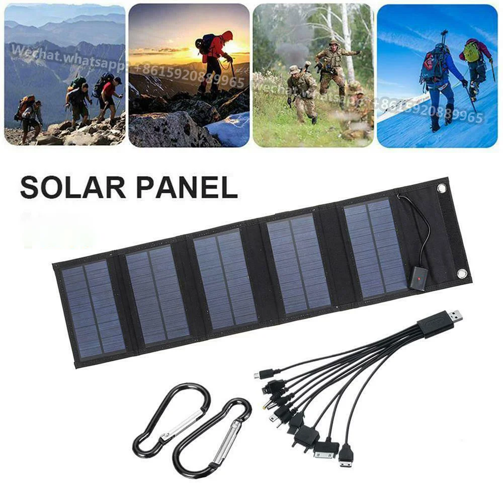 

POWERFORCE Folding Solar Panel 12W Charger Waterproof Lightweight Efficient SunPower Cells For Outdoor Travel Camping Hiking
