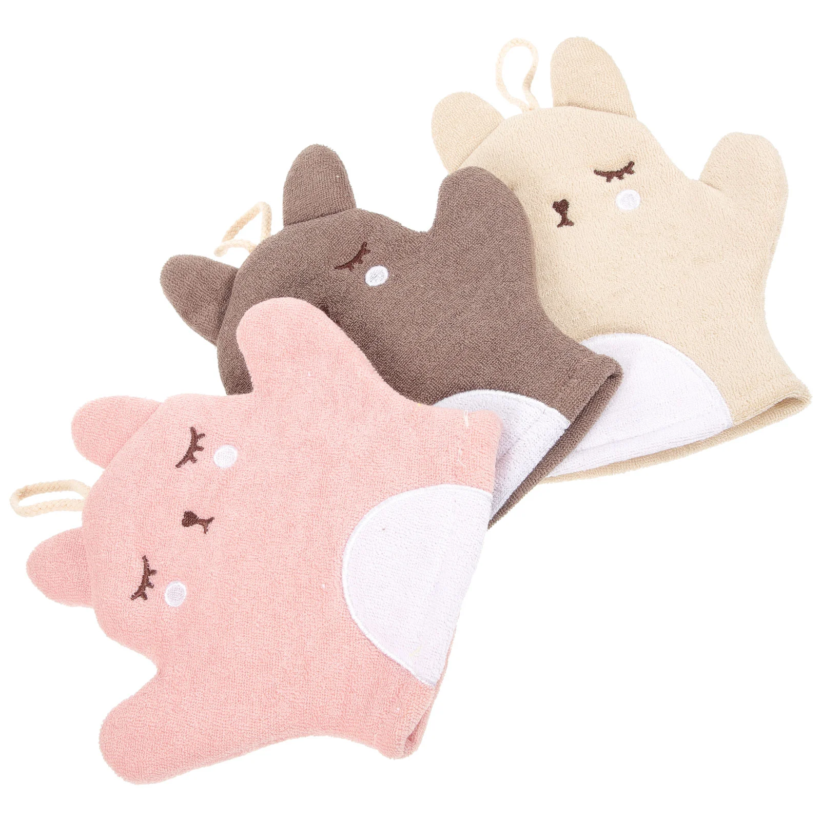 

3 Pcs Bath Towel Kids Towels Skin Cleaning Gloves Shower Mitts PE Mesh Material Scrubbing Supplies Child