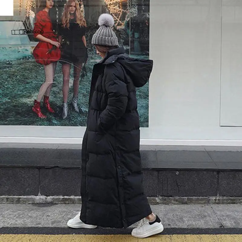 Parka Coat Extra Maxi Long Winter Jacket Women Hooded Big Female Lady Windbreaker Overcoat Outwear Clothing Quilted enlarge