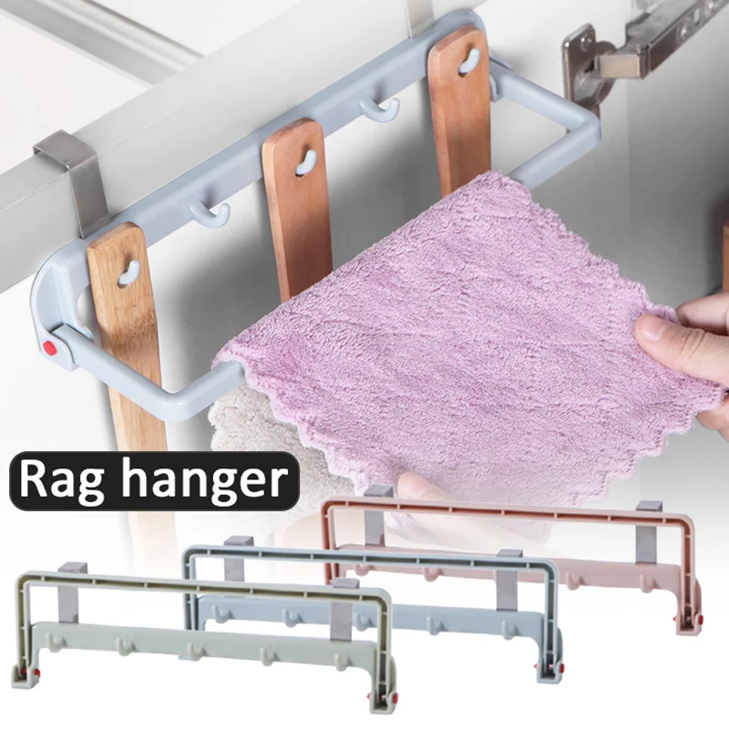 

Kitchen Utensil Rack Space Saver Hanging Towel Holder Kitchen Rail Organizer For Kitchen Decorative Hooks