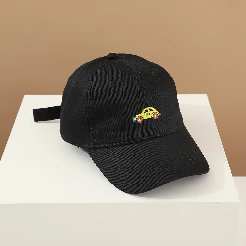 Весенне-осенняя детская бейсбольная кепка с мультяшной вышивкой автомобиля
