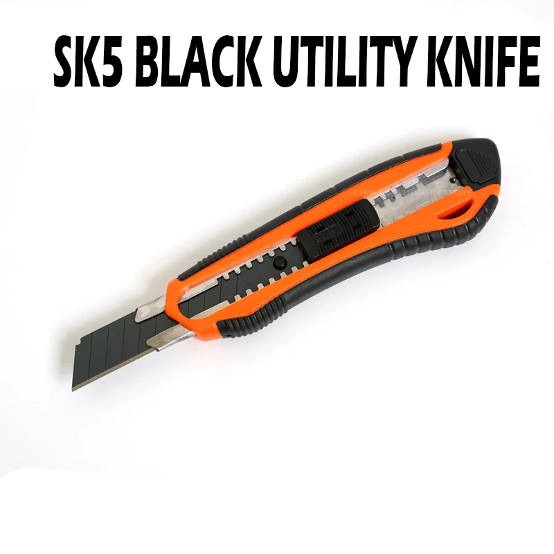 

Professional Utility Knife Wallpaper Cutter Black Rubber Blade Cutting Paper for Office Learning and Industrial Use Nonslip SK5