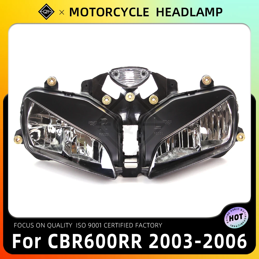 PKQ Motorcycle Headlight Headlamp Head Light For HONDA CBR600RR 2003 2004 2005 2006 CBR600 CBR 600RR 03 04 05 06 Head Lamp Part