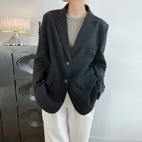 casual blazer for women 2022 fashion korean style jackets clothing spring autumn single breasted polyester elegant female coat