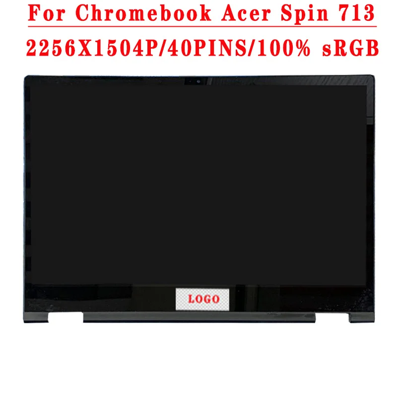 

13.5 inch 2256×1504 QHD 40pins EDP 100% sRGB 60HZ NE135FBM-N41 Assembly For Chromebook Acer Spin 713 Laptop LCD Screen Assembly