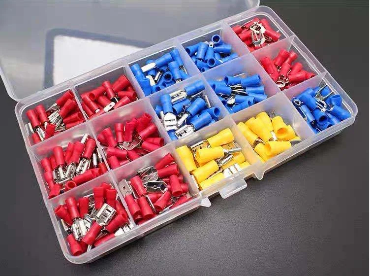 

free shipping 280PCS Crimp Terminals Set Wire Cable Connectors Assorted Full Insulated Electrical Cable Lugs Assortment Kit red