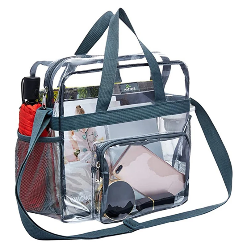 

PVC Women Handbag Large Capacity Transparent Shoulder Crossbody Bag Tote Satchel Handbag for Women Lady Beach Shopper Bag