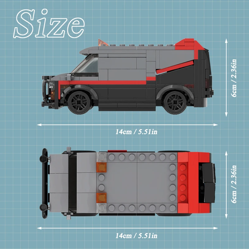 Buildmoc A-team Van Mini-fig Специальная Машина Пожарная Строительные Блоки Игрушка