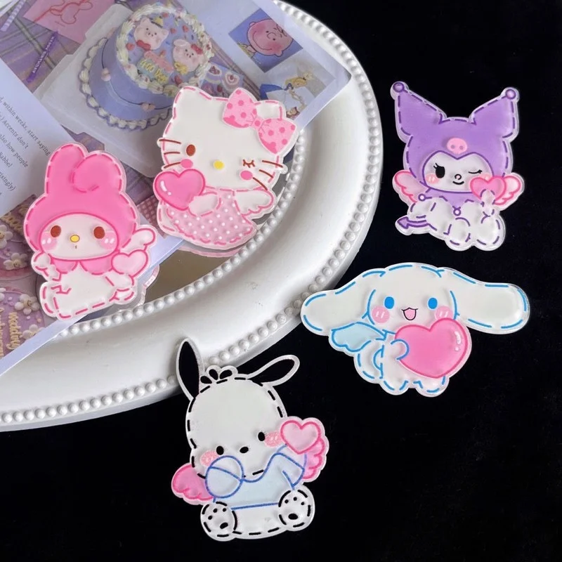 

Kawaii Sanrio аниме маленький ангел серии Hello Kitty Cinnamoroll Kuromi My Melody девушка сердце Бобби Булавки Утконос клипса головной убор