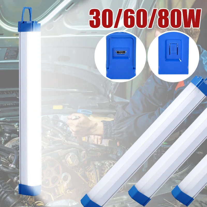 

LED Emergency Lights DC5V 30W 60W 80W USB Rechargeable Outdoor Camping Lamps for Home Power Failure Work Light 17cm-52cm