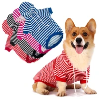 2022new spring summer pet dog hoodie multicolor striped clothes for small medium dogs teddy bulldog pet hoodie clothing supplies
