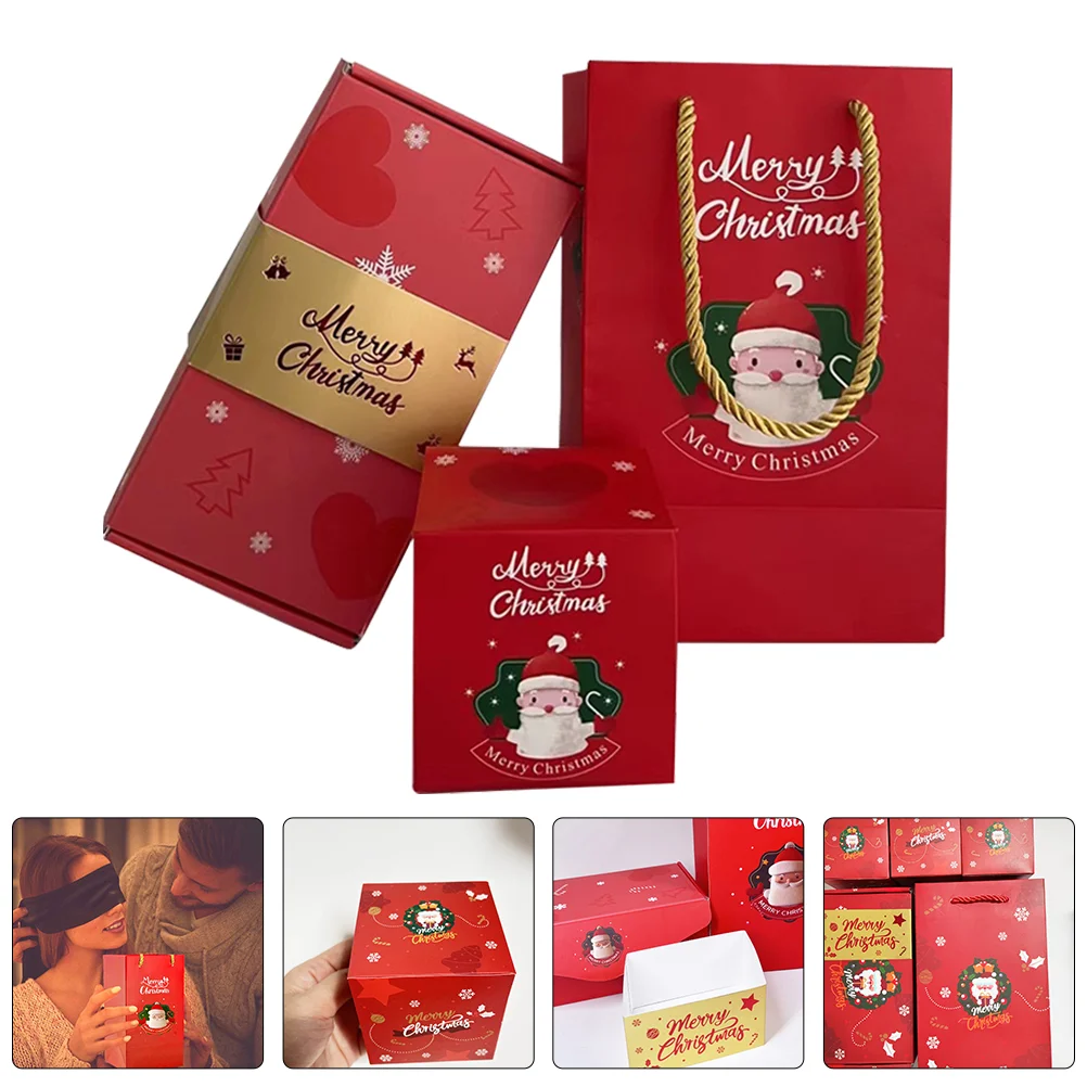 

1 Набор бумажных коробок, Рождественская Подарочная коробка, упаковка для подарков на день рождения, взрывная подарочная коробка