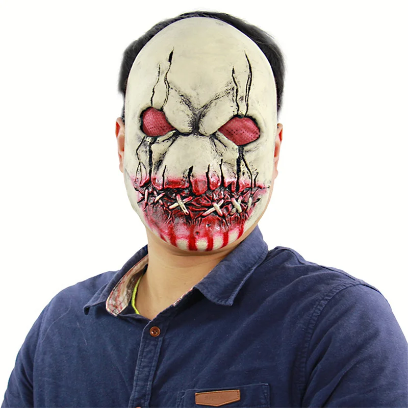 

Creepy Halloween Zombie Mask The Evil Cosplay Props Long Hair Scary Mask Masquerade Mask Ghost Realistic Scary Mask Masques