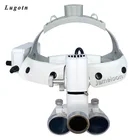 Стоматологическая лупа, металлический чехол с увеличением 3,5x, регулируемая ярсветильник