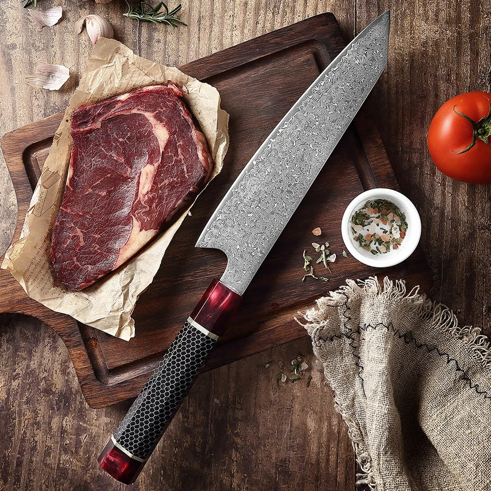 XITUO Damascus Steel 67-layer Japanese Chef Knife 8 Inch Kiritsuke gyuto Fashion High-grade Sharp Meat Cleaver Kitchen tools New