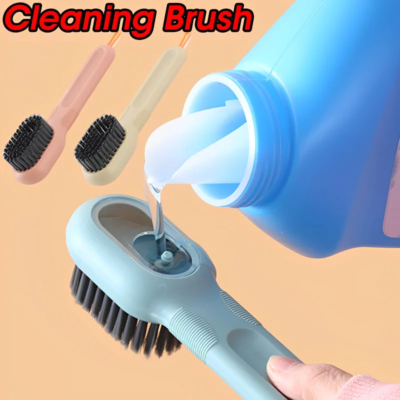 

New Multifunction Shoe Brush Soft Bristled Liquid Filled Up Wash Shoe Cleaning Tool Clothes Board Clean Dish Kitchen Accessories