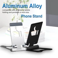foldable mini size phone stand holder for cell phone tablet aluminum alloy desktop lazy bracket smartphone holder stand