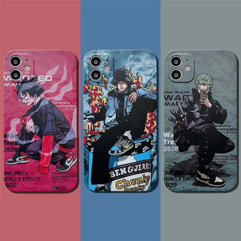 

Japanese Popular Animation Case for IPhone11 12 13 Pro Max X XR 7 8 Plus SE Cover Transparent IPhone Case Fall Protection Shell