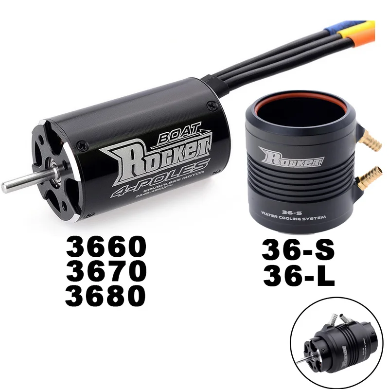 Комплект мотора для лодки с дистанционным управлением 3660 3670 3680 бесщеточный двигатель 90A 130A ESC для радиоуправляемой лодки 800 мм-1000 мм 1/10 1/8 Радиоуправляемый автомобиль Traxxas BlastCar